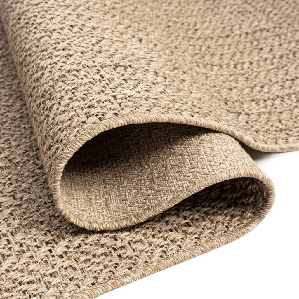 Teppe ZIZUR 200x290 cm jute-utseende innendørs og utendørs