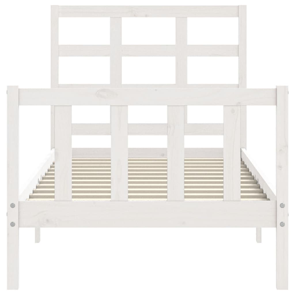 Sengeramme uten madrass hvit 90x190 cm heltre furu