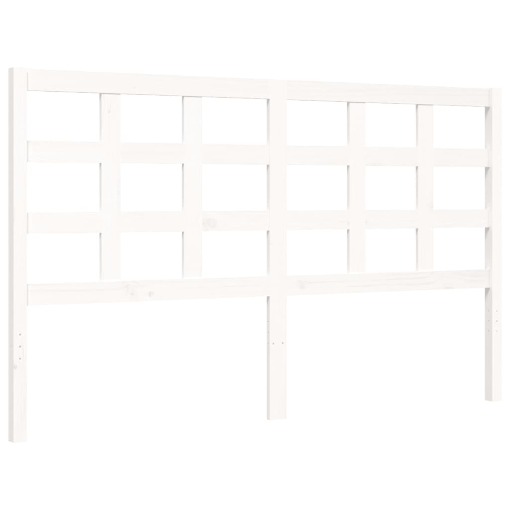 Sengeramme uten madrass hvit 160x200 cm heltre furu