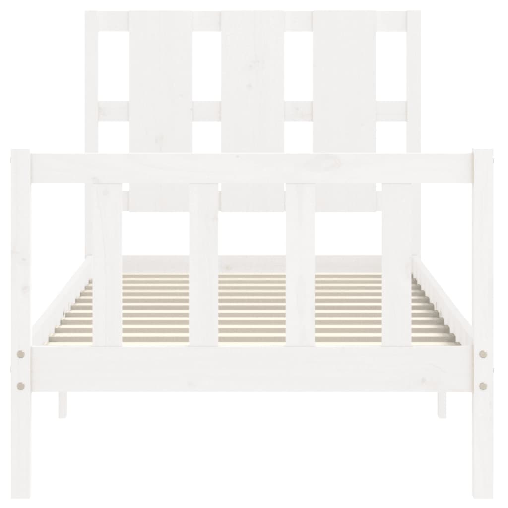 Sengeramme uten madrass hvit 90x190 cm heltre furu