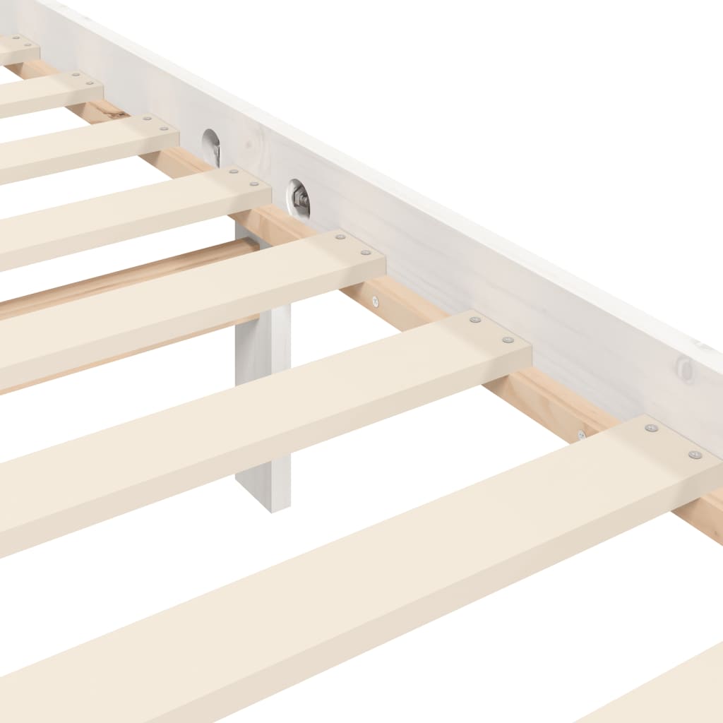 Sengeramme uten madrass hvit 90x190 cm heltre furu