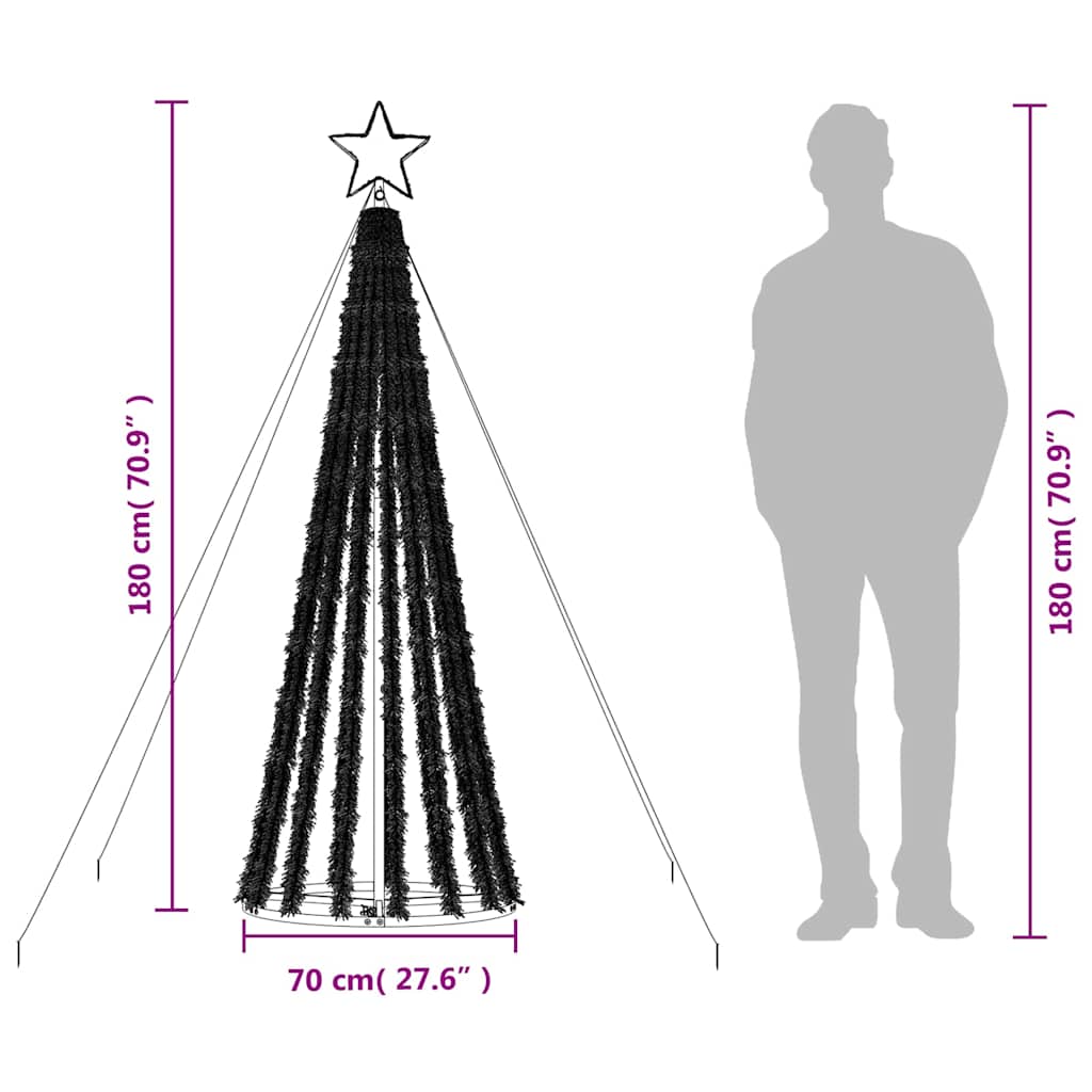 LED Juletre 275 LEDs Varm Hvit 180 cm