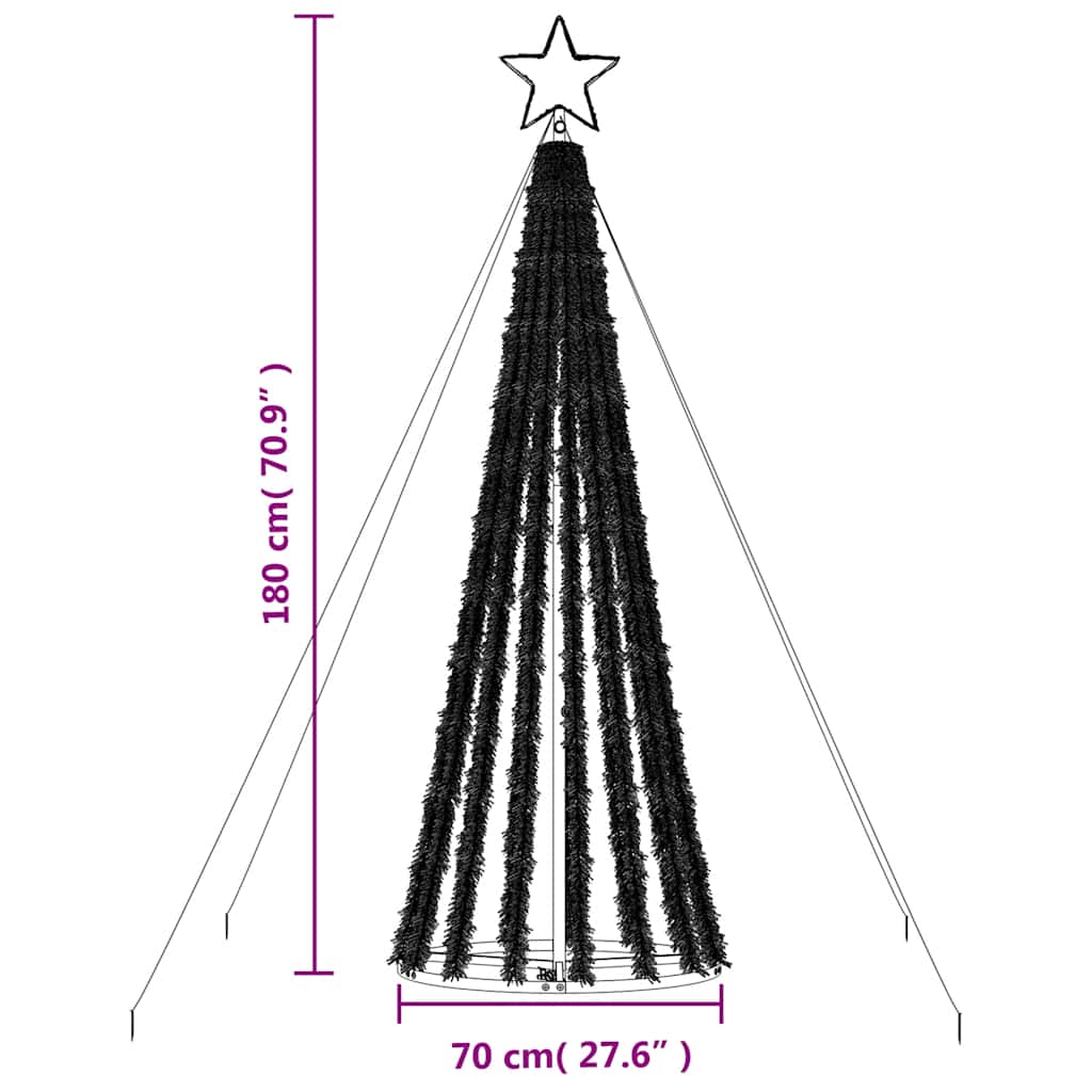 LED Juletre 275 LEDs Blå 180 cm