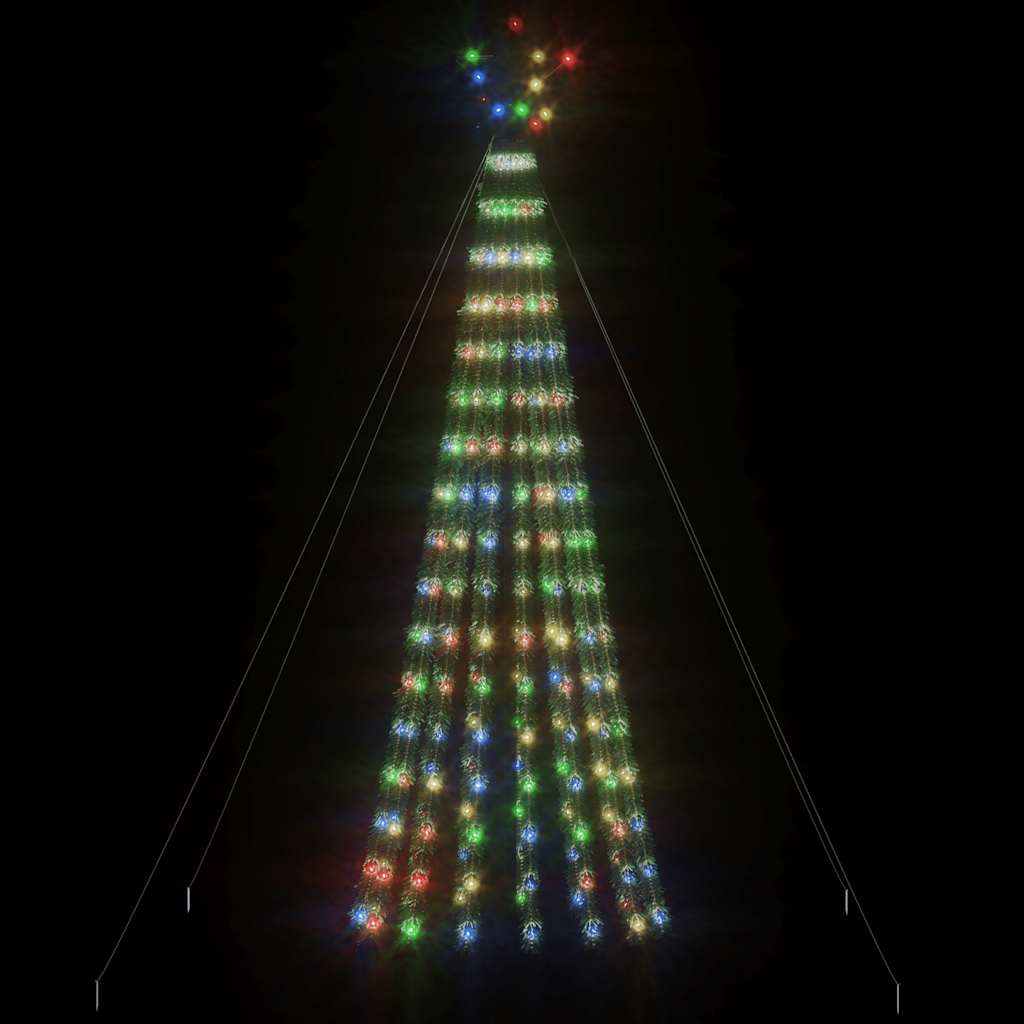 LED juletre 275 LEDs Fargerike 180 cm