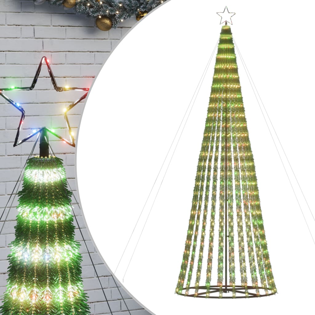 LED juletre 688 LEDs Fargerike 300 cm