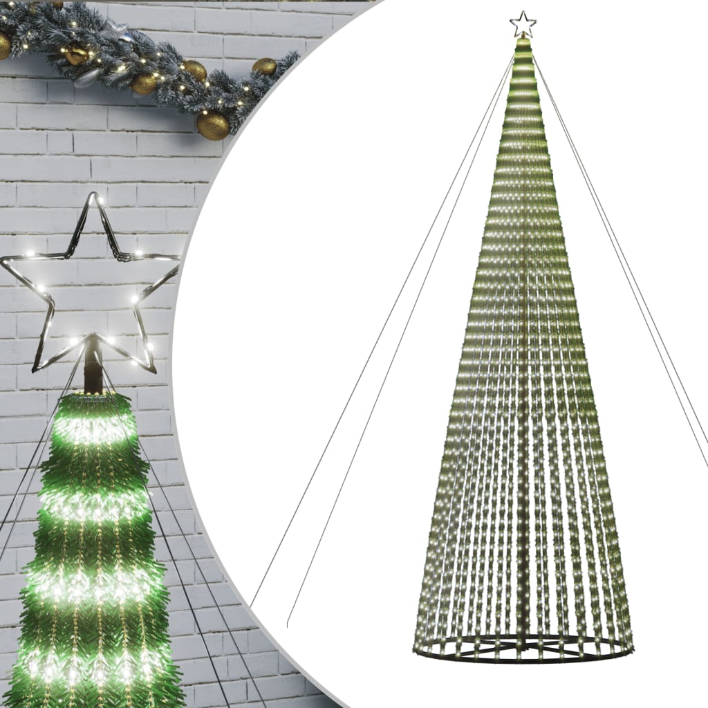 LED Juletre 1544 LEDs Kald Hvit 500 cm