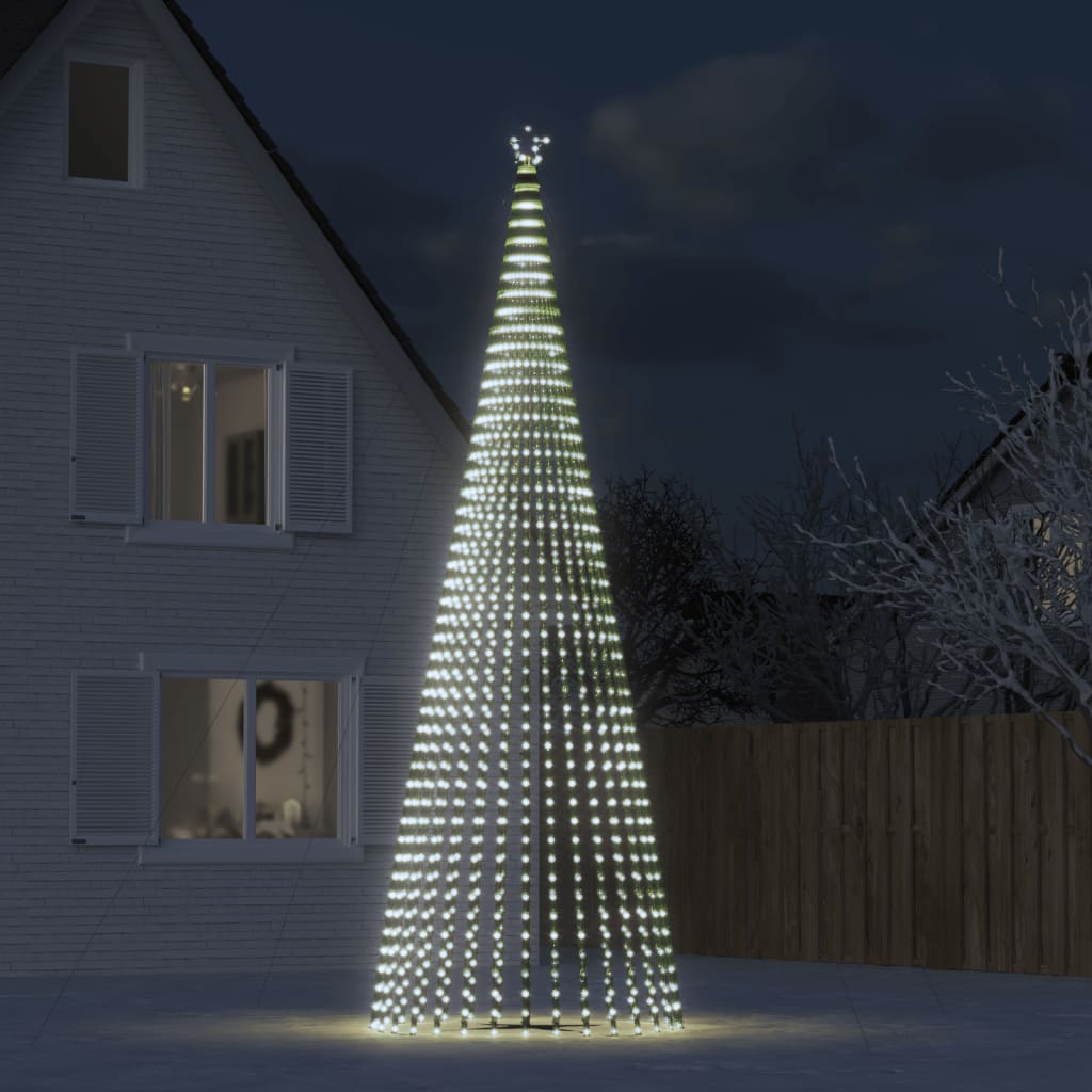 LED Juletre 1544 LEDs Kald Hvit 500 cm
