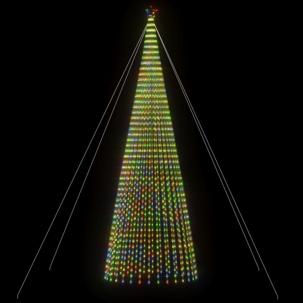 LED juletre 1544 LEDs Fargerike 500 cm