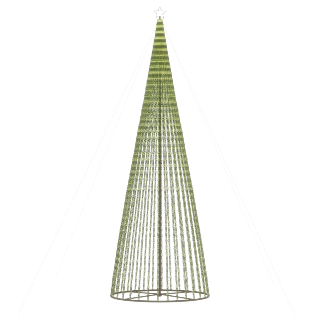 LED juletre 1544 LEDs Fargerike 500 cm