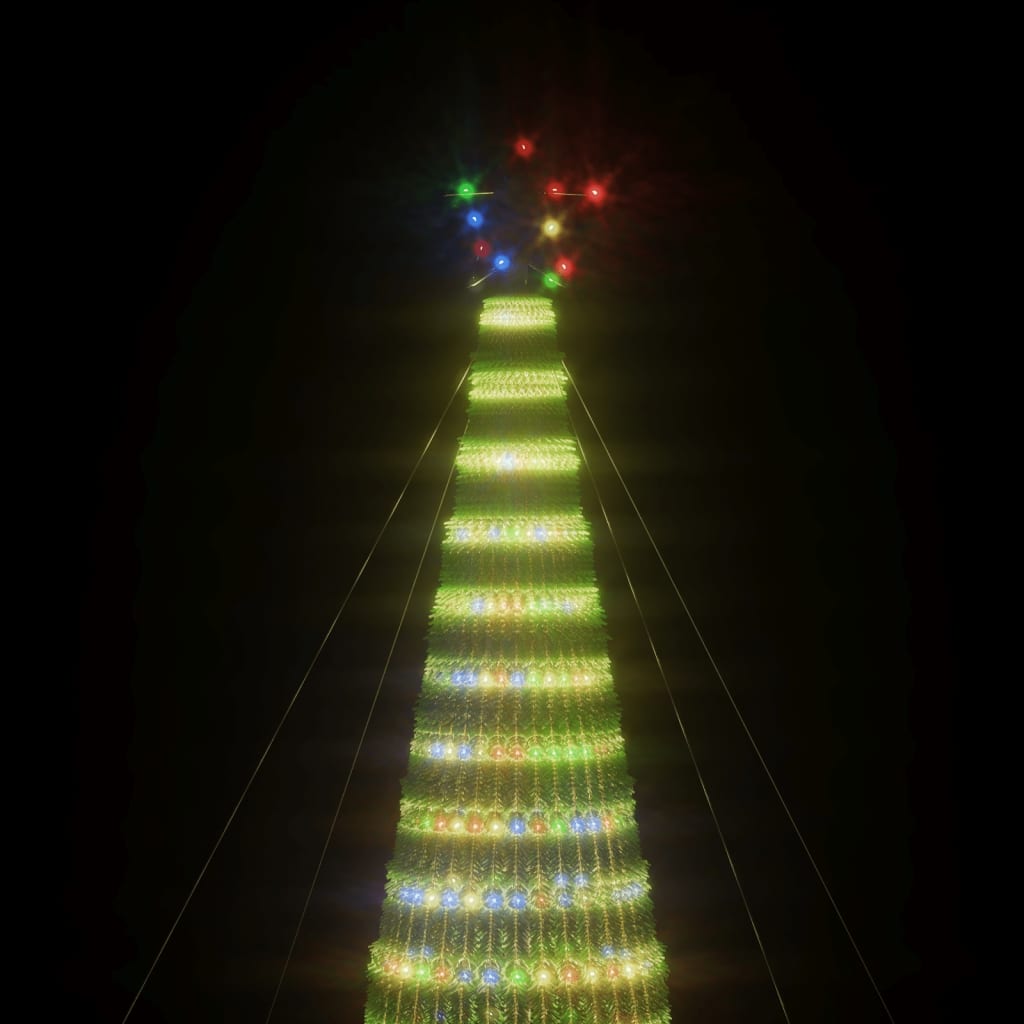 LED juletre 1544 LEDs Fargerike 500 cm