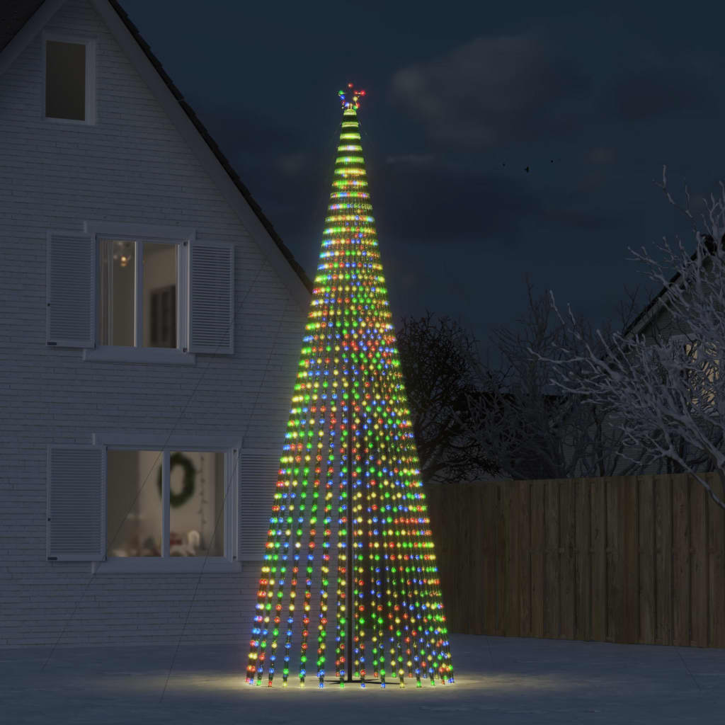 LED juletre 1544 LEDs Fargerike 500 cm