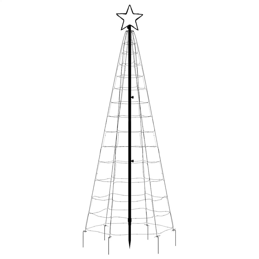 LED Juletre med Spikes 220 LEDs Kald Hvit 180 cm