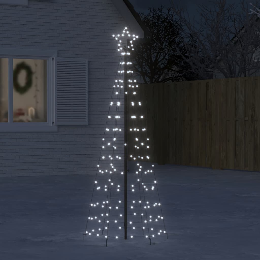 LED Juletre med Spikes 220 LEDs Kald Hvit 180 cm