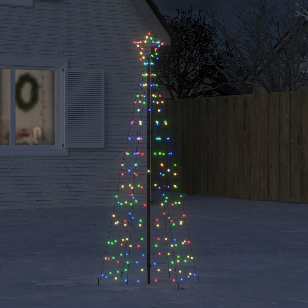 LED Juletre med Spikes 220 LED Fargerike 180 cm