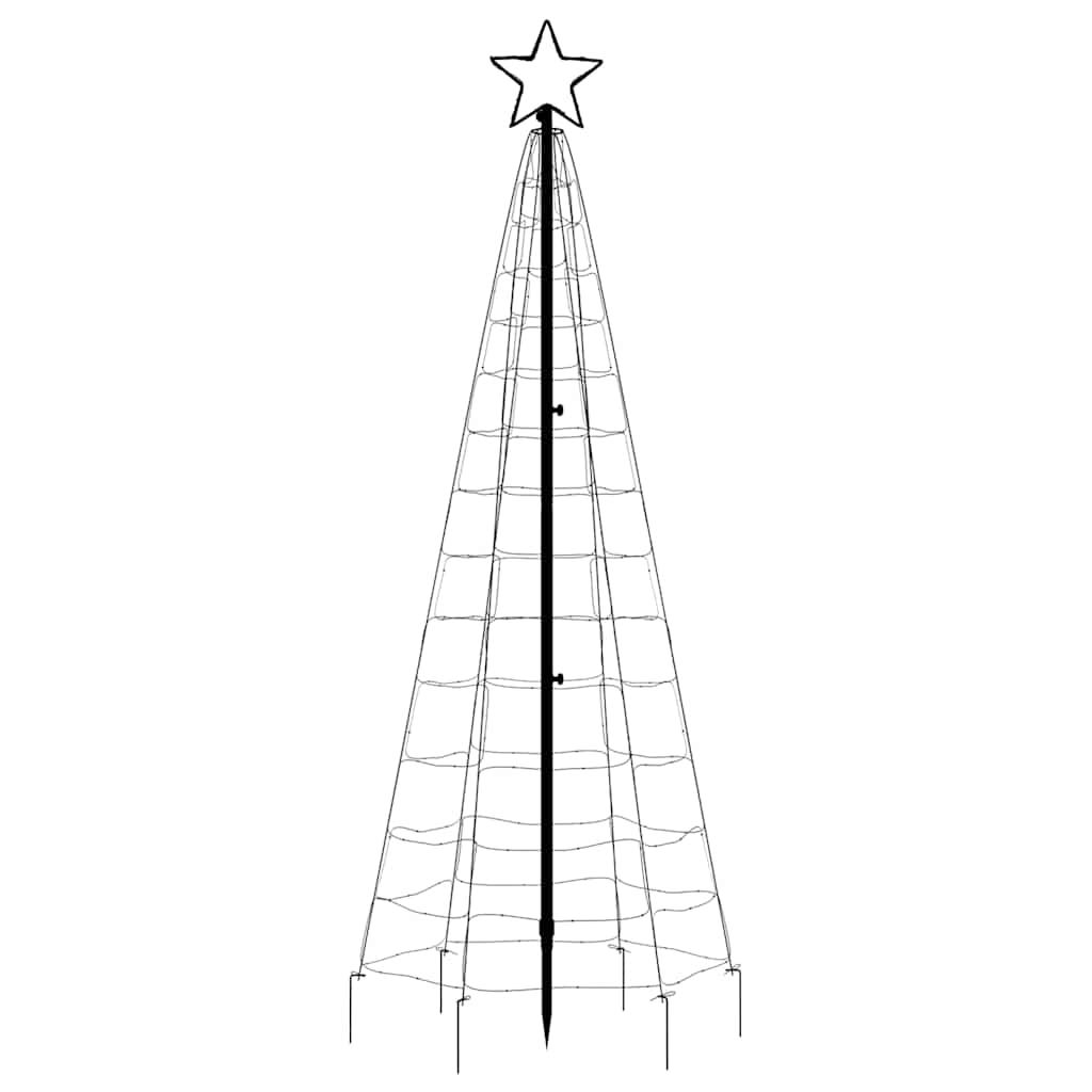 LED Juletre med Spikes 220 LEDs Blå 180 cm