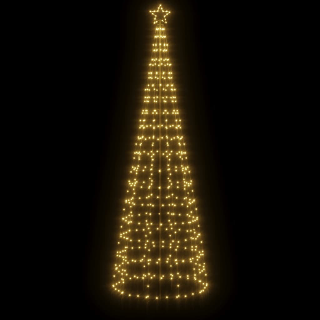 LED Juletre med Spikes 570 LEDs Varm Hvit 300 cm