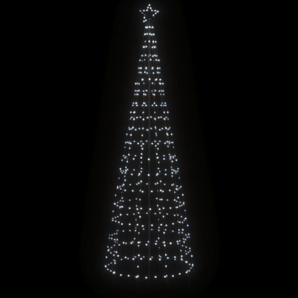 LED Juletre med Spikes 570 LEDs Kald Hvit 300 cm