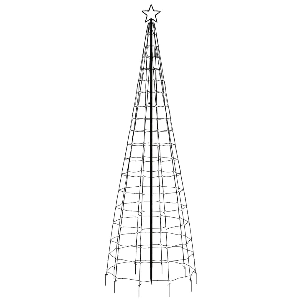 LED Juletre med Spikes 570 LEDs Kald Hvit 300 cm