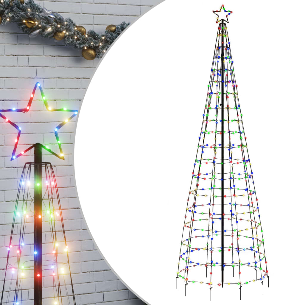 LED Juletre med Spikes 570 LED Fargerike 300 cm