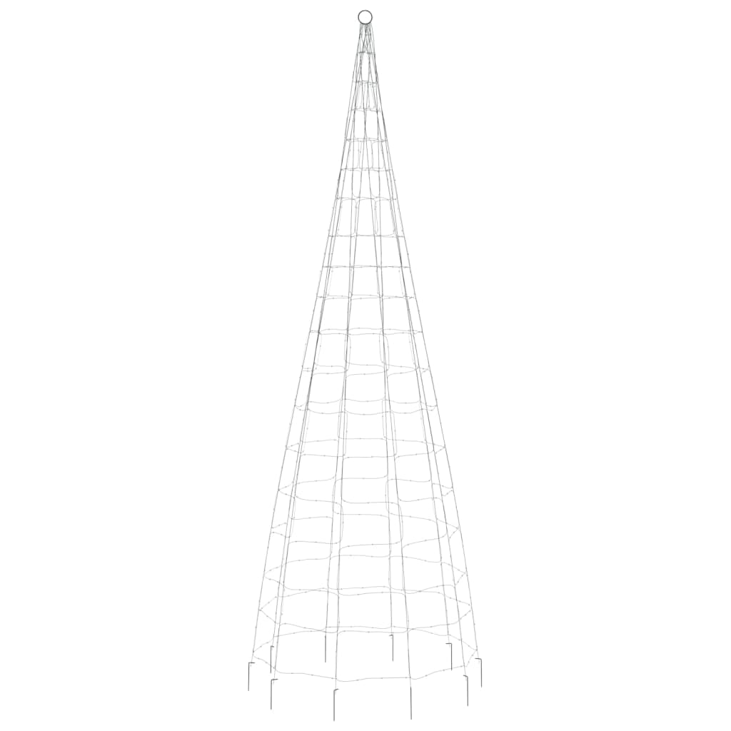 LED Juletre på Flaggstang 550 LEDs Blå 300 cm