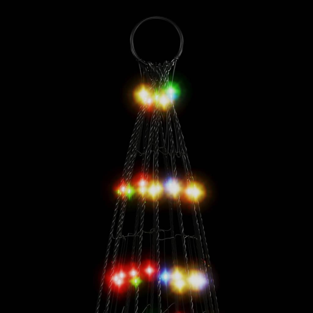 LED juletre på flaggstang 1534 LEDs Fargerike 500 cm