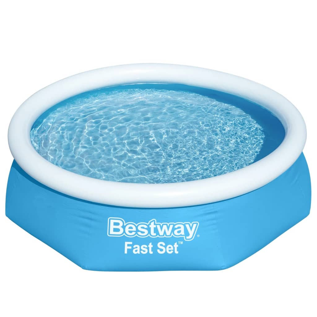 Bestway Oppblåsbart svømmebasseng Fast Set rundt 244x66 cm 57265