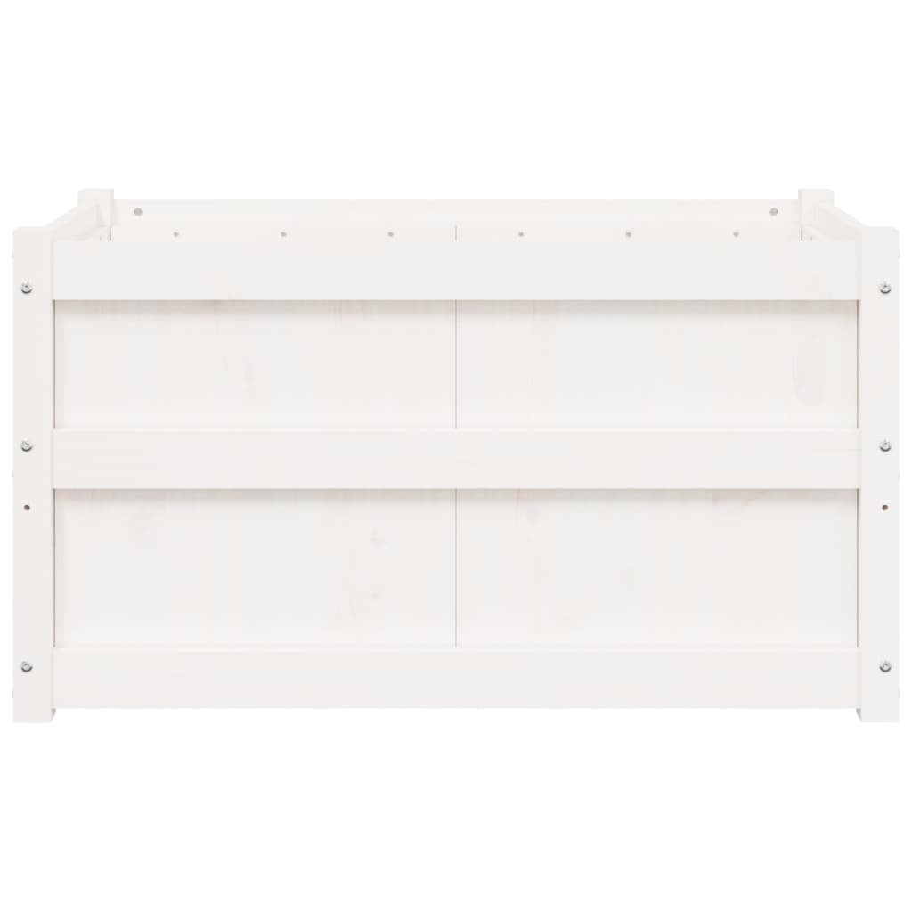Hageplantekasse hvit 90x50x50 cm heltre furu