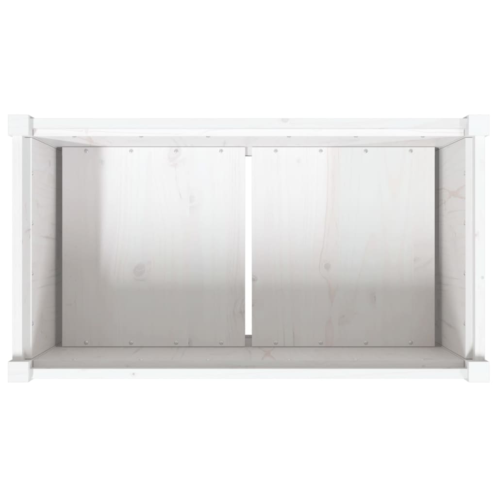 Hageplantekasse hvit 90x50x70 cm heltre furu