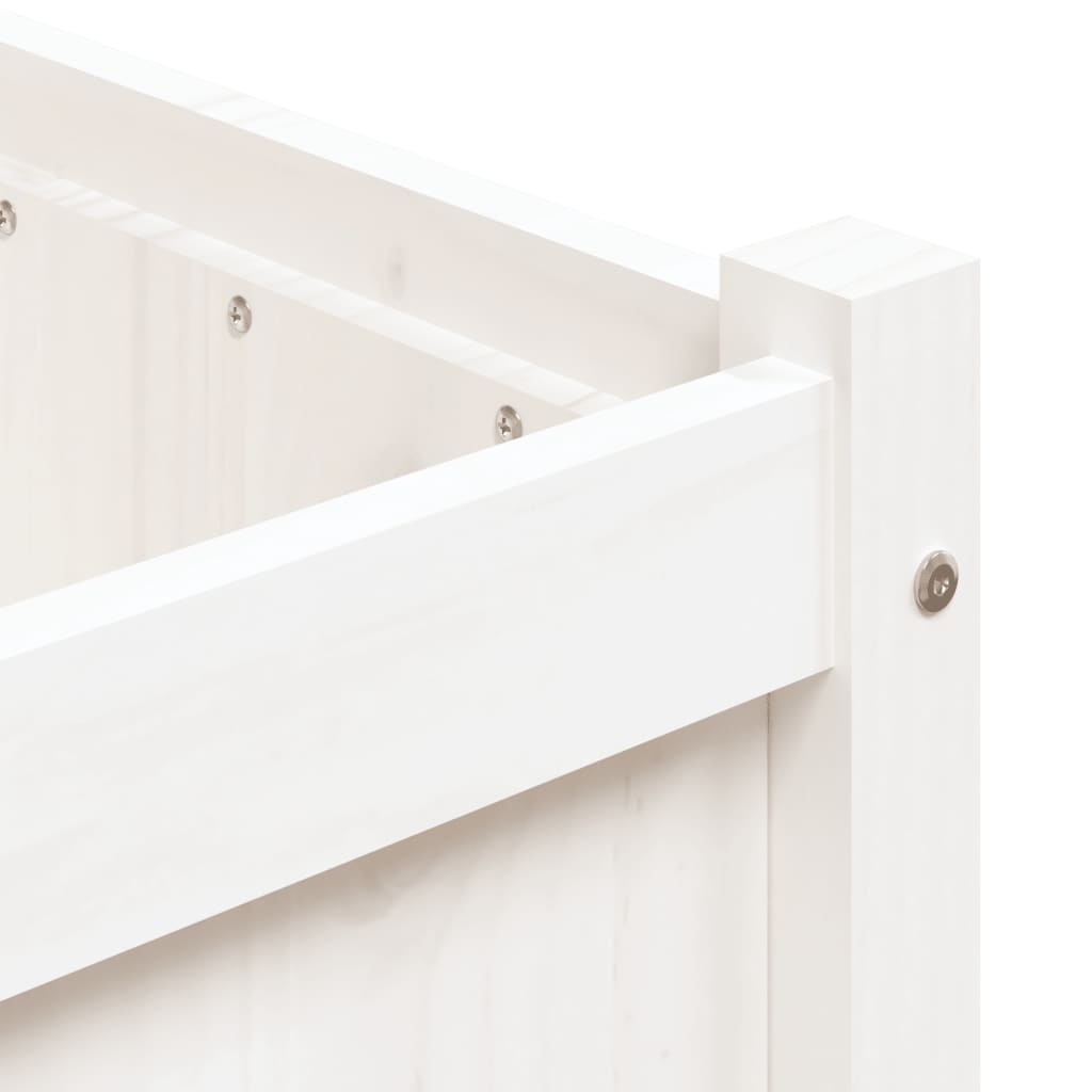 Hageplantekasse hvit 90x50x70 cm heltre furu