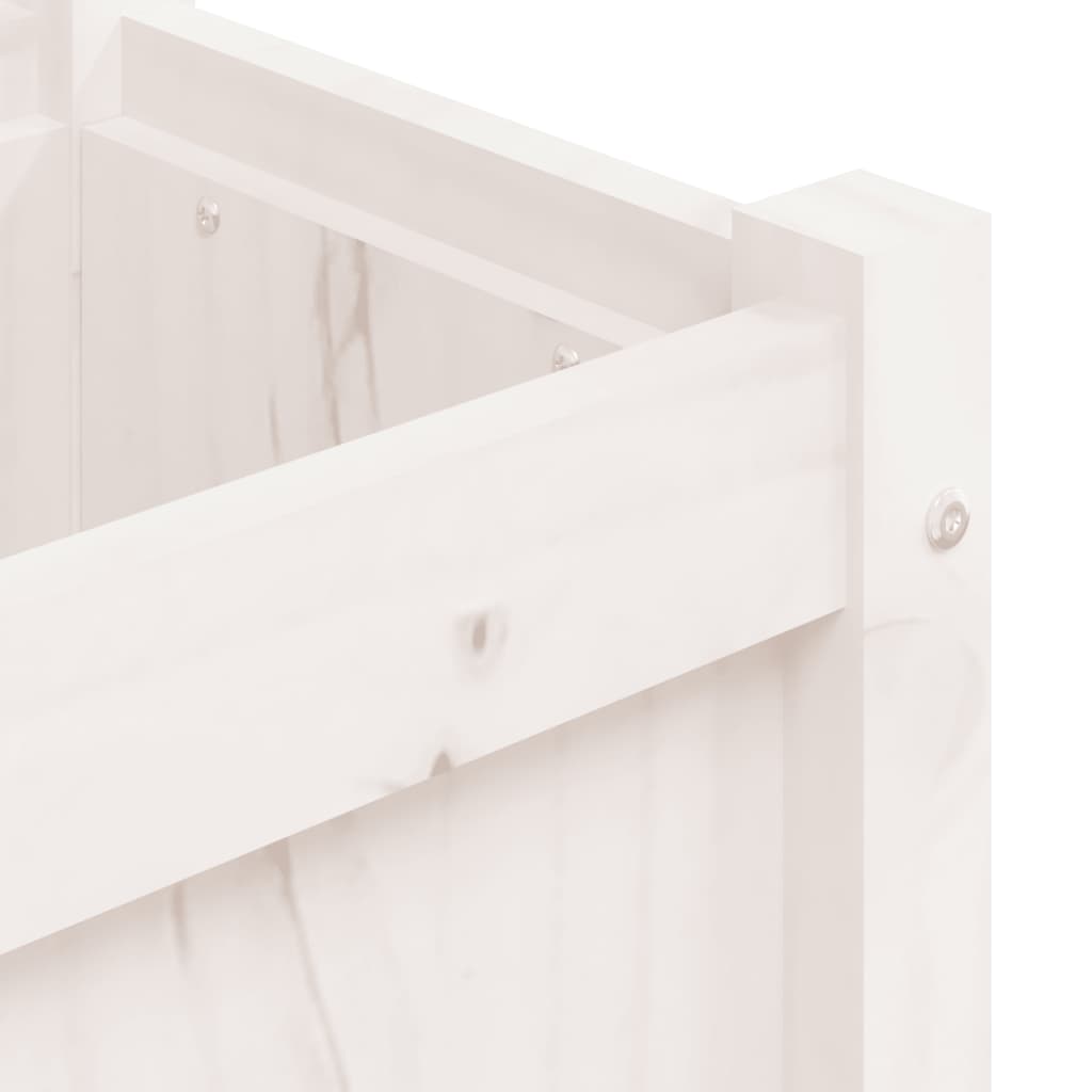 Hageplantekasse hvit 150x31x31 cm heltre furu