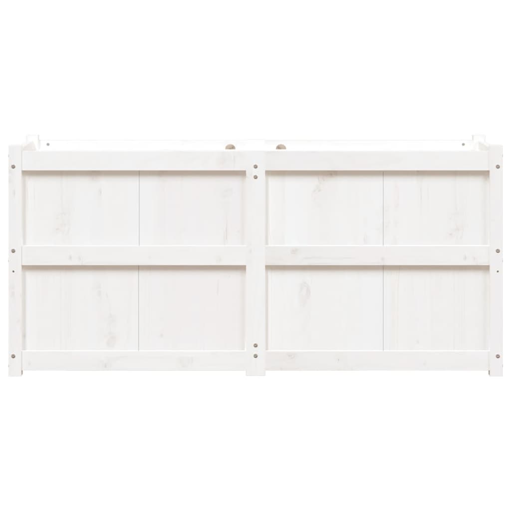 Hageplantekasse hvit 150x50x70 cm heltre furu