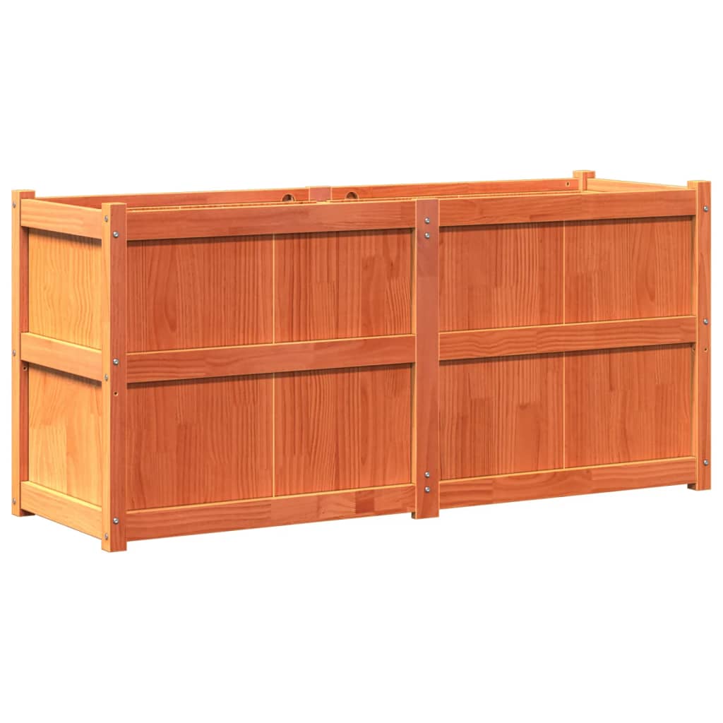 Hageplantekasse voksbrun 150x50x70 cm heltre furu