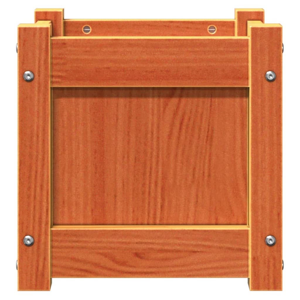 Hageplantekasse voksbrun 31x31x31 cm heltre furu