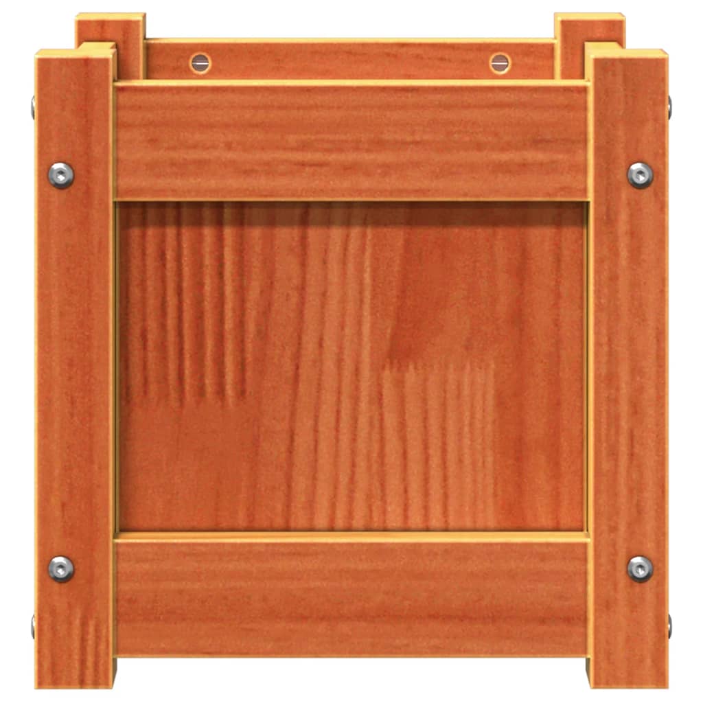 Hageplantekasse voksbrun 31x31x31 cm heltre furu