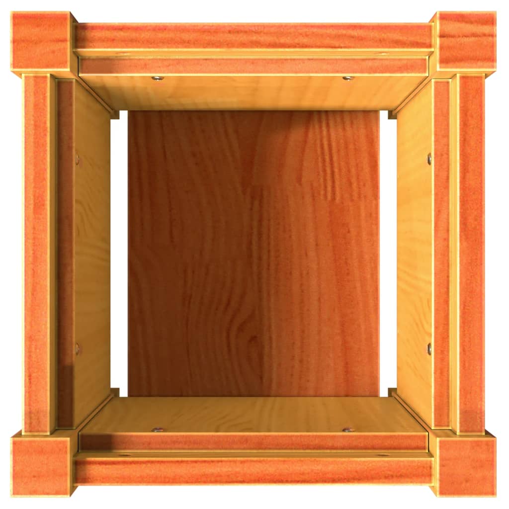 Hageplantekasse voksbrun 31x31x31 cm heltre furu