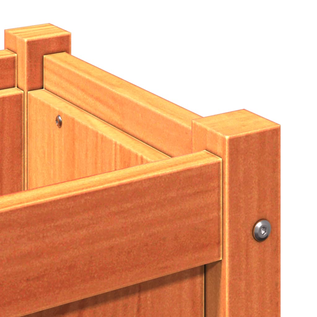 Hageplantekasse voksbrun 31x31x31 cm heltre furu