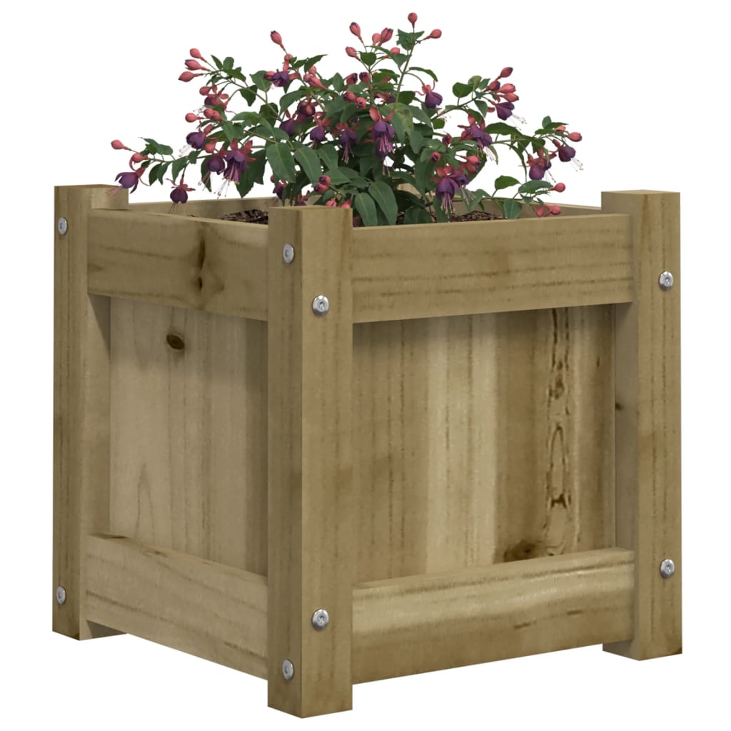 Hageplantekasse 31x31x31 cm impregnert furu