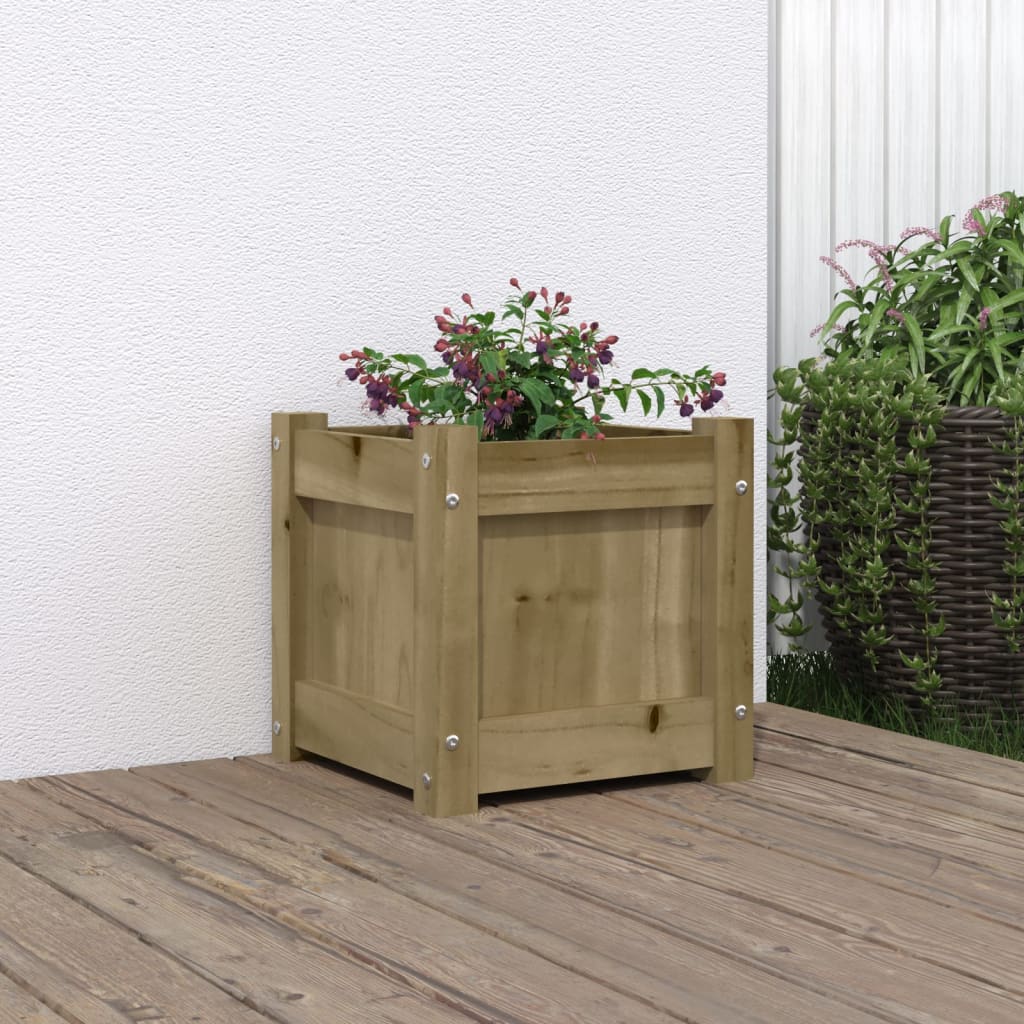 Hageplantekasse 31x31x31 cm impregnert furu