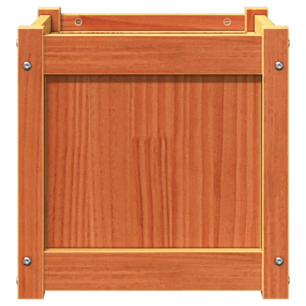 Hageplantekasse voksbrun 40x40x40 cm heltre furu