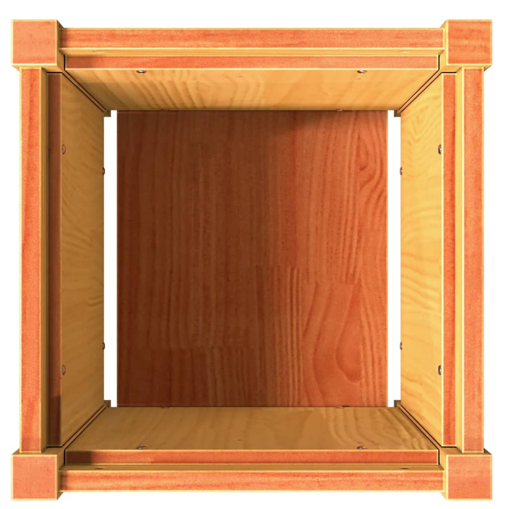 Hageplantekasse voksbrun 40x40x40 cm heltre furu