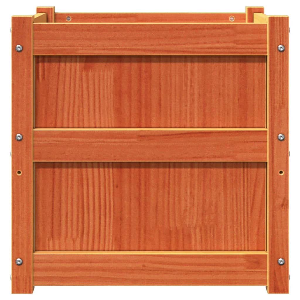Hageplantekasse voksbrun 50x50x50 cm heltre furu