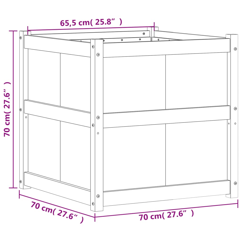 Plantekasser 70x70x70 cm heltre douglasgran