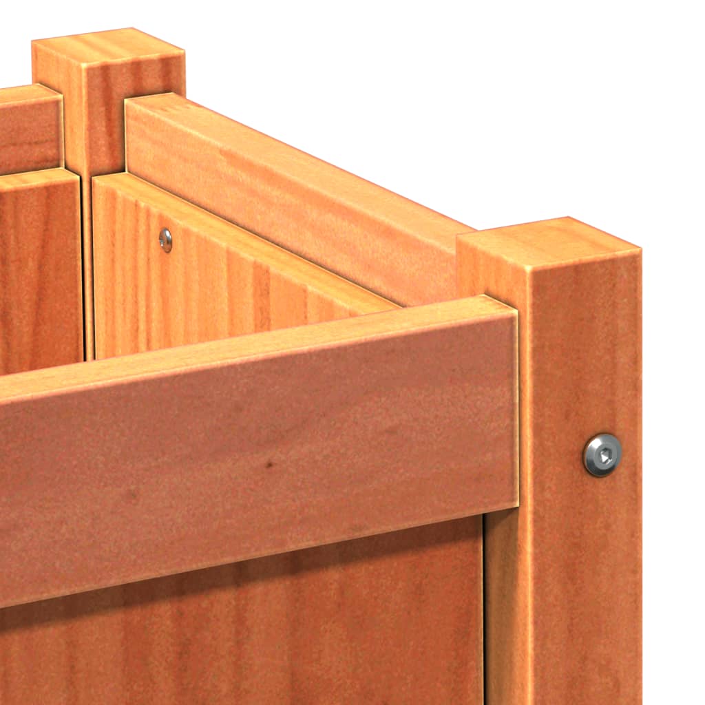 Hageplantekasse voksbrun 60x31x31 cm heltre furu
