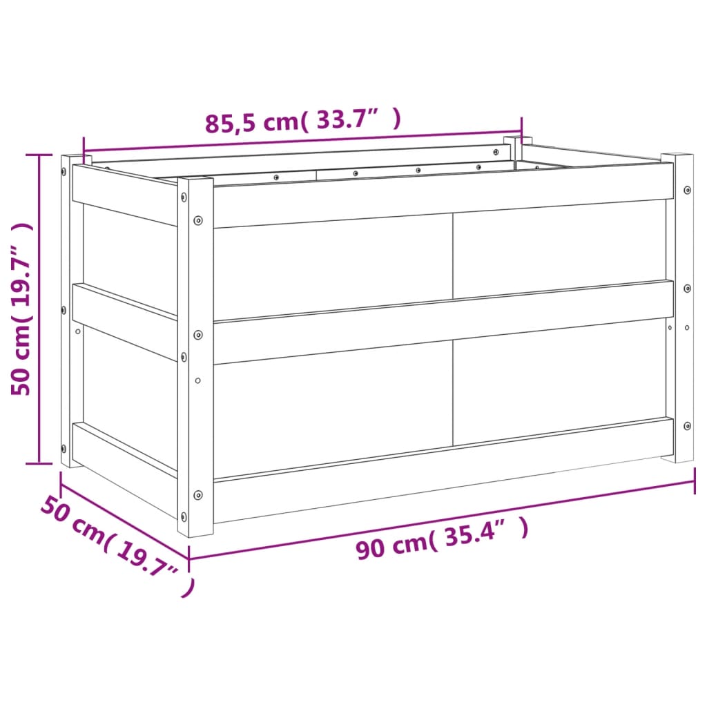 Hageplantekasse 90x50x50 cm heltre douglasgran