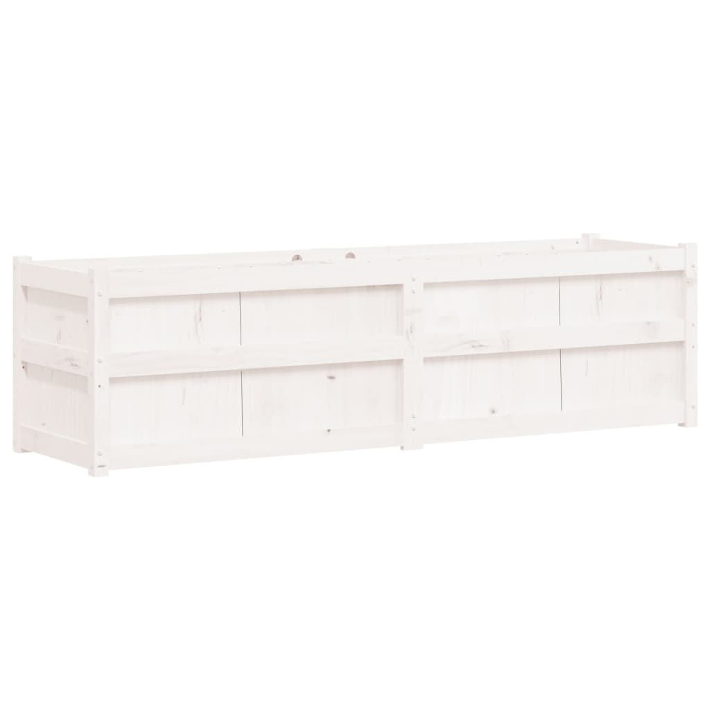 Hageplantekasse hvit 180x50x50 cm heltre furu