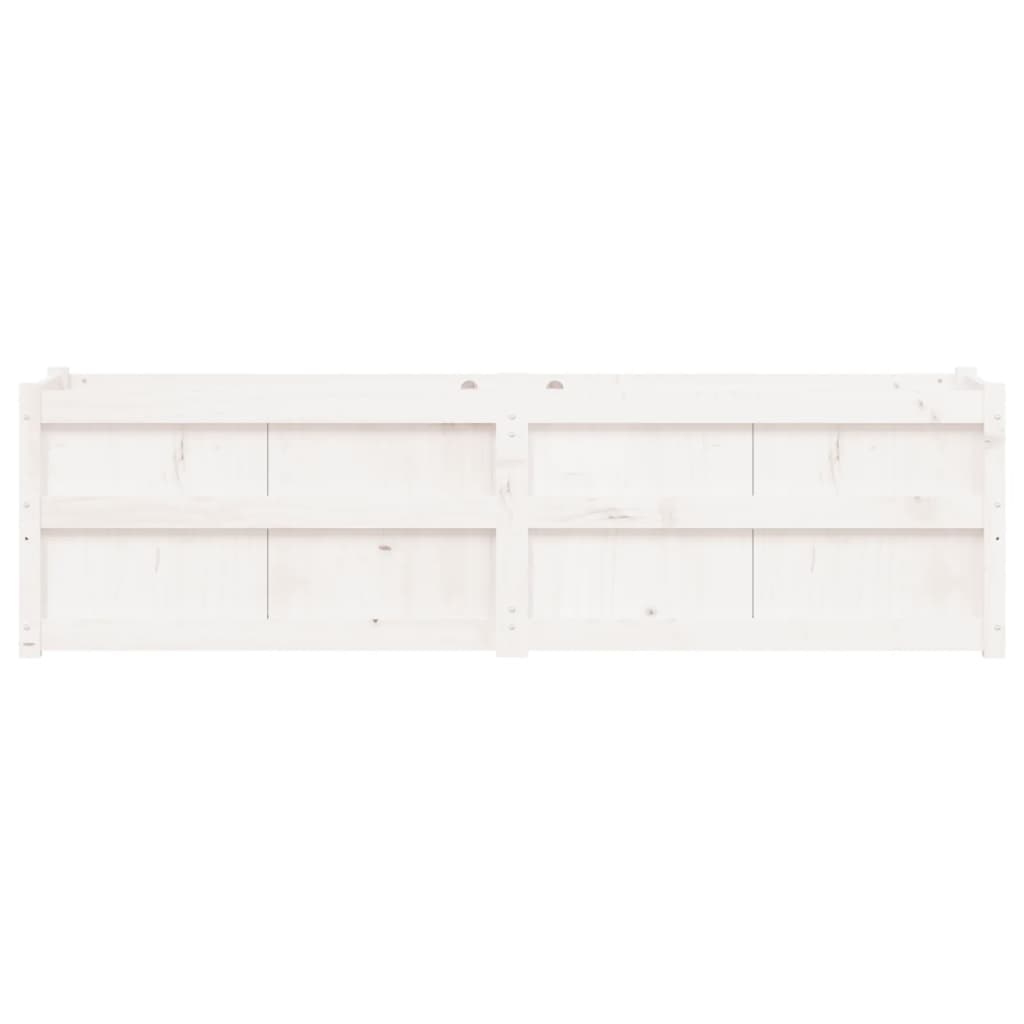 Hageplantekasse hvit 180x50x50 cm heltre furu