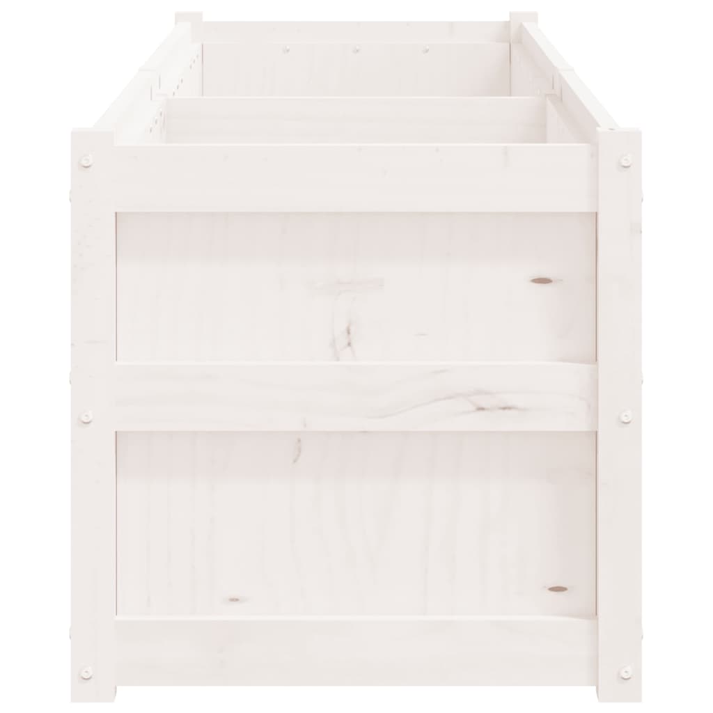 Hageplantekasse hvit 180x50x50 cm heltre furu
