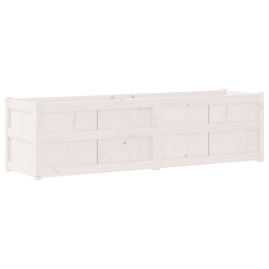 Hageplantekasse hvit 180x50x50 cm heltre furu