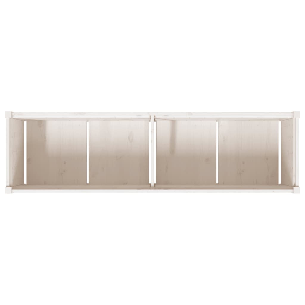 Hageplantekasse hvit 180x50x50 cm heltre furu