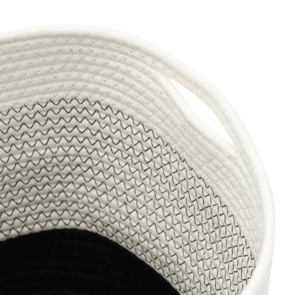 Oppbevaringskurver 2 stk hvit og svart bomull